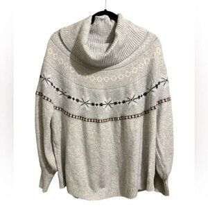 PHILOSOPHY Cozy Gray Cowl Neck Sweater, 2X NWOT